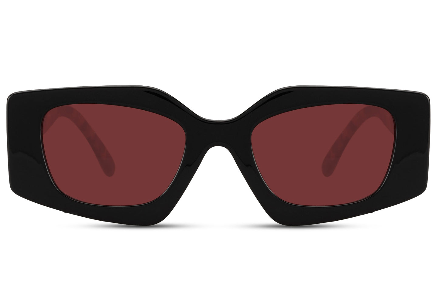 The most chic sunglass with bold geometric rectangle frame defining the retro fashion