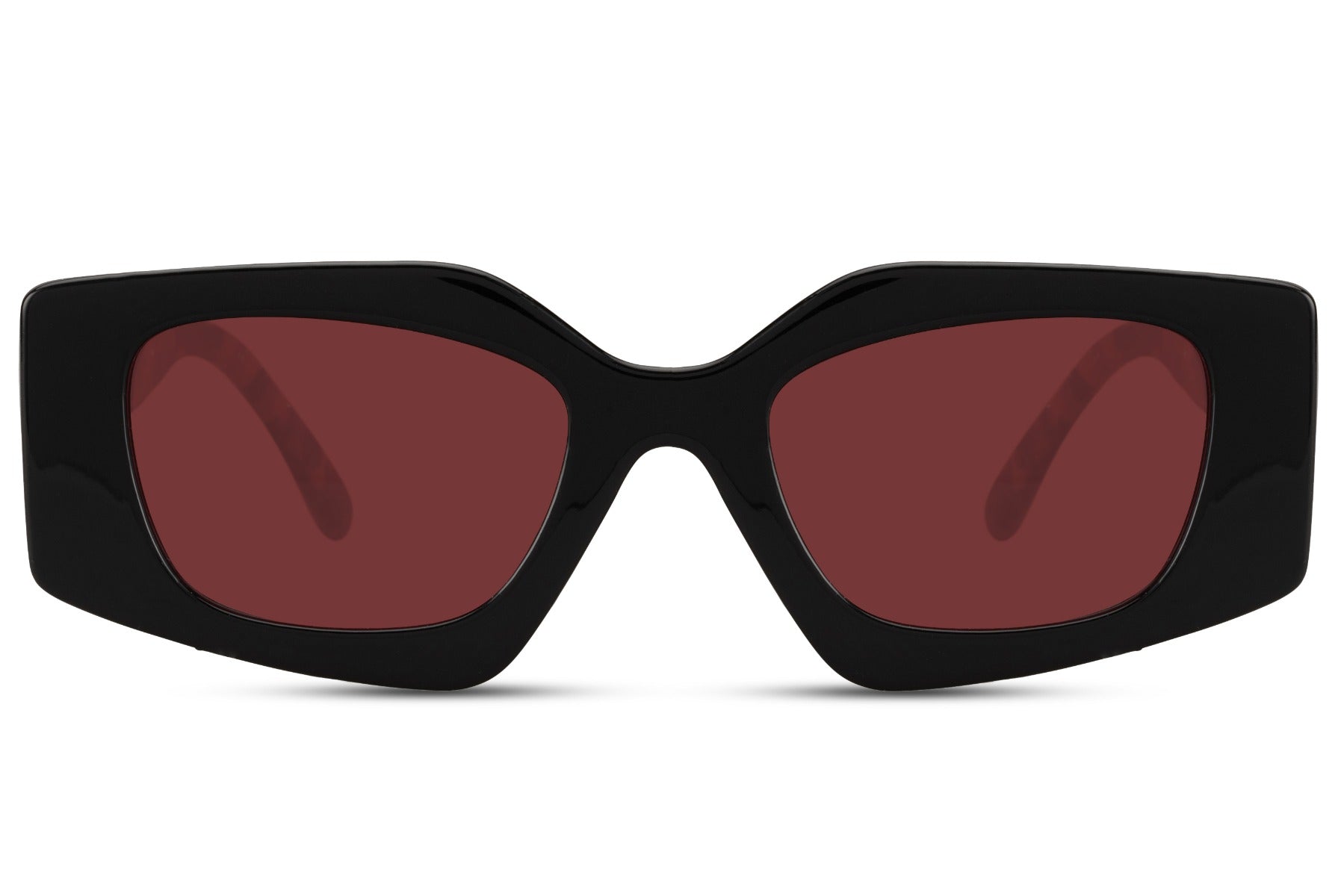 The most chic sunglass with bold geometric rectangle frame defining the retro fashion