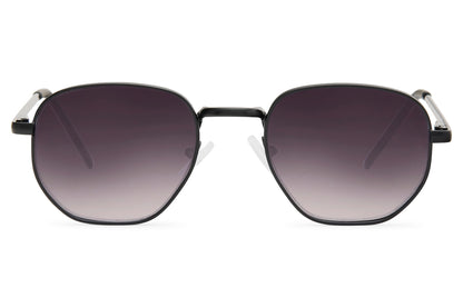 sunglass station geometric sunglasses with smokey lens provides 100% uv400 protection