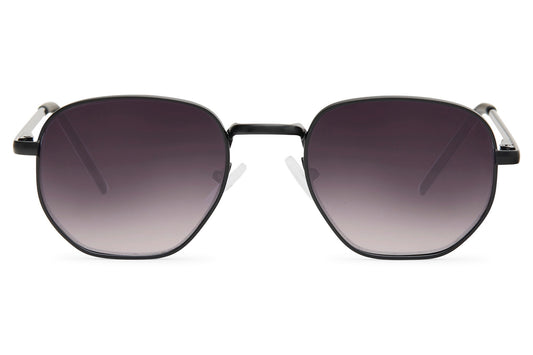 sunglass station geometric sunglasses with smokey lens provides 100% uv400 protection