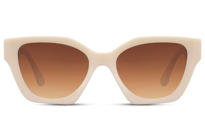 Gradient cat eye sunglasses with polarized lenses providing enhanced clarity and stylish appearance