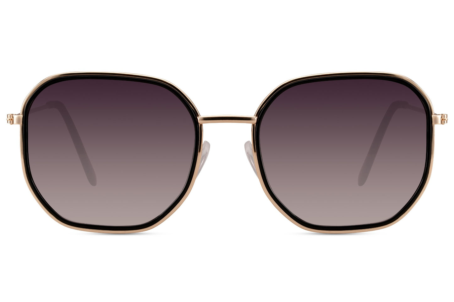 Women’s tinted square sunglasses with gradient purple lenses and lightweight fashion frame for everyday wear