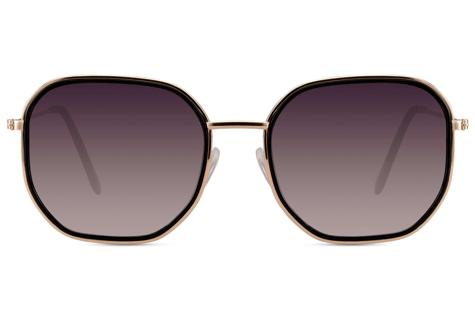 Women’s tinted square sunglasses with gradient purple lenses and lightweight fashion frame for everyday wear