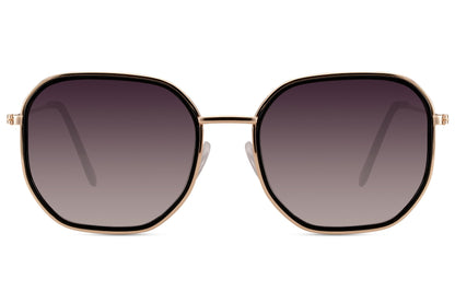 Women’s tinted square sunglasses with gradient purple lenses and lightweight fashion frame for everyday wear