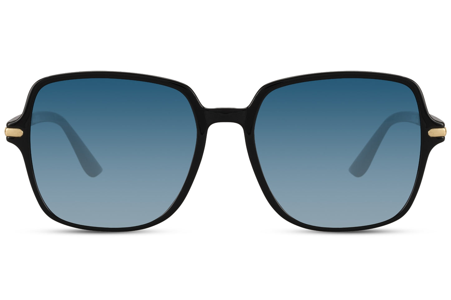 Greece inspired oversized sunglasses with blue tinted lenses and black frame, stylish summer sunglasses for beach holidays, travel outfits and Mediterranean fashion looks
