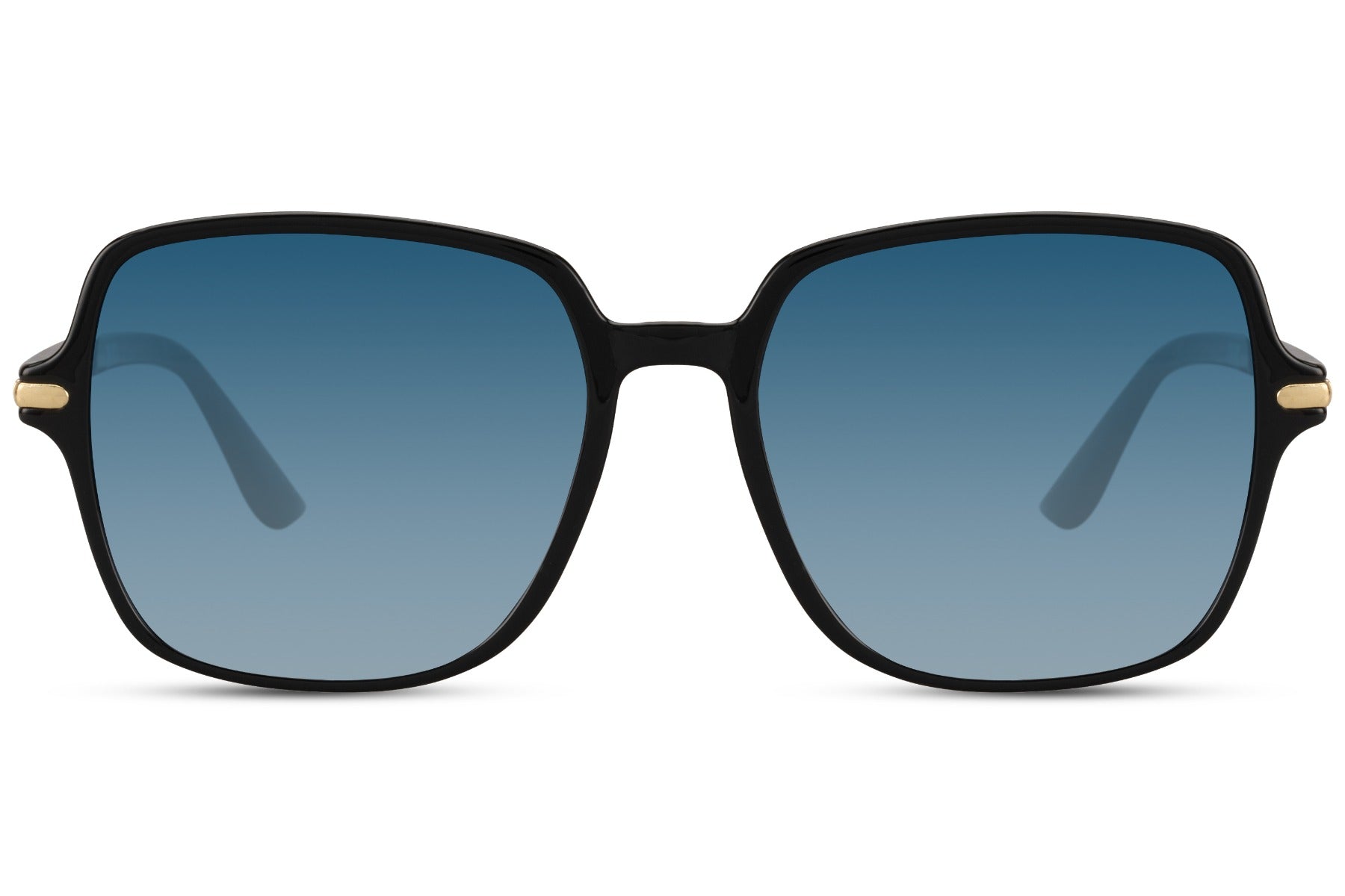 Greece inspired oversized sunglasses with blue tinted lenses and black frame, stylish summer sunglasses for beach holidays, travel outfits and Mediterranean fashion looks