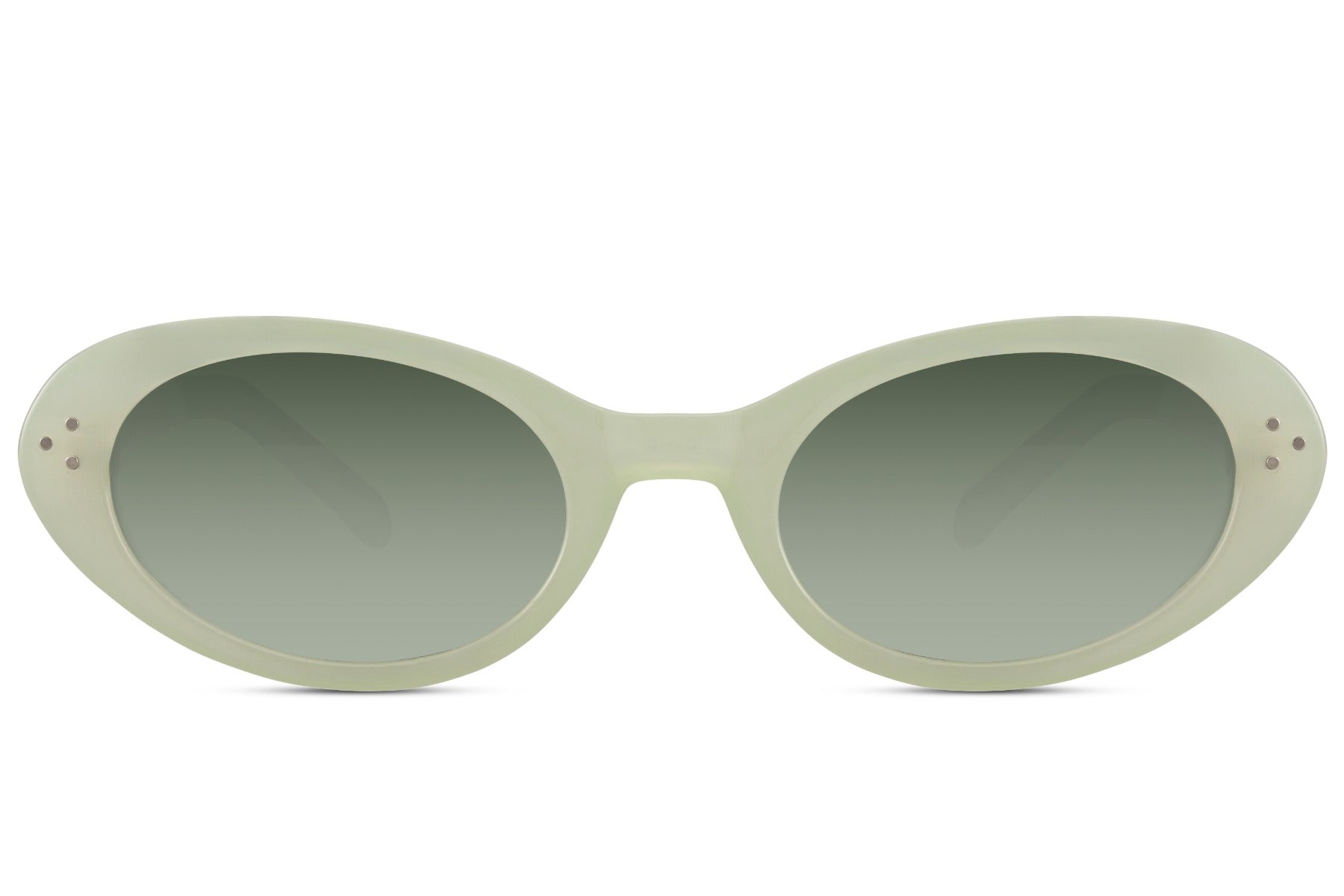 Green cat eye sunglasses for kids with playful design and lightweight comfortable frame