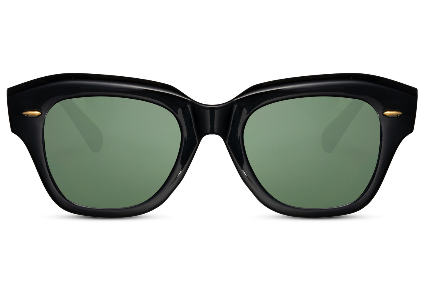 Vintage-inspired cat eye sunglasses with green tinted lenses and lightweight eco frame, ideal for stylish city wear and modern outfits