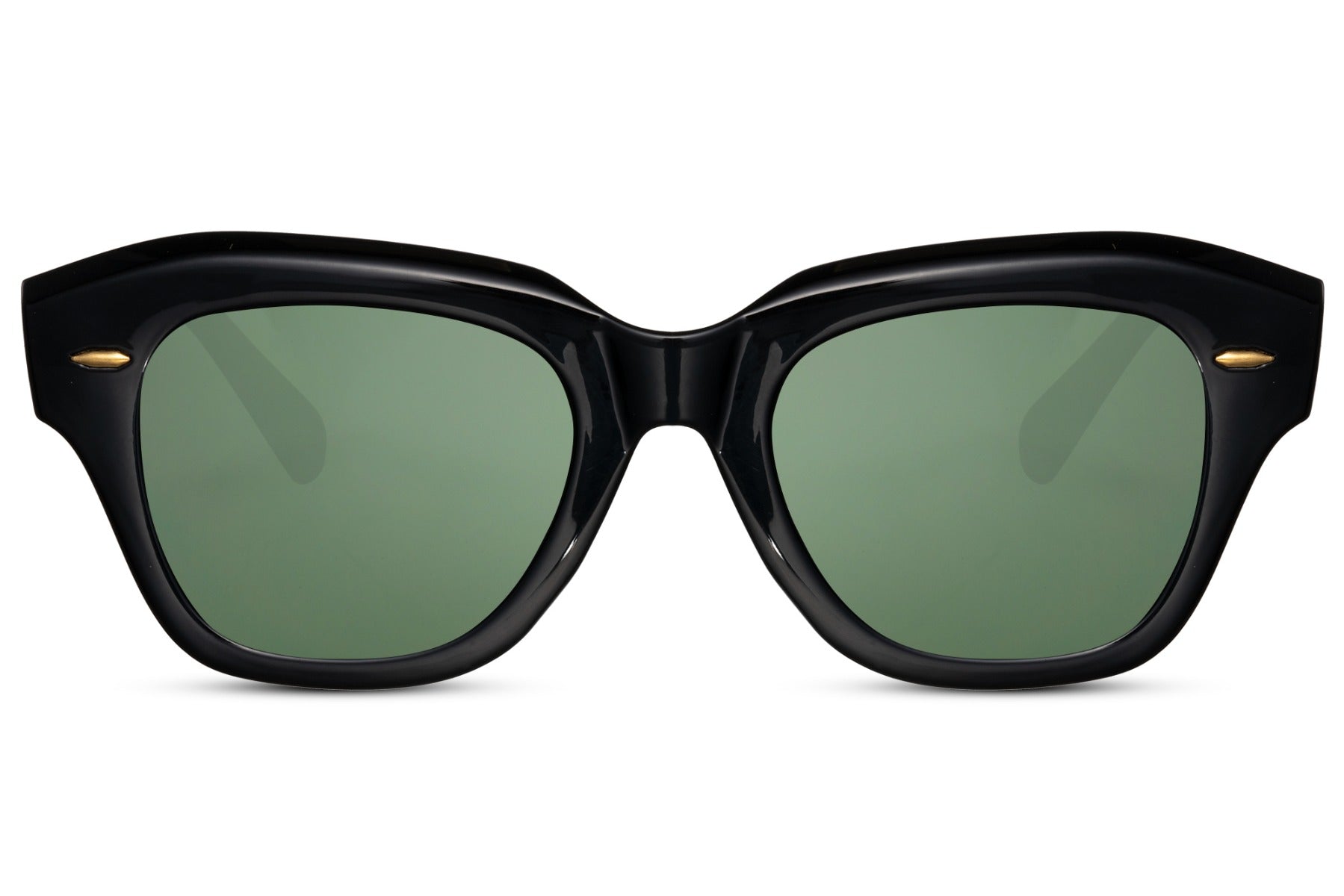 Vintage-inspired cat eye sunglasses with green tinted lenses and lightweight eco frame, ideal for stylish city wear and modern outfits