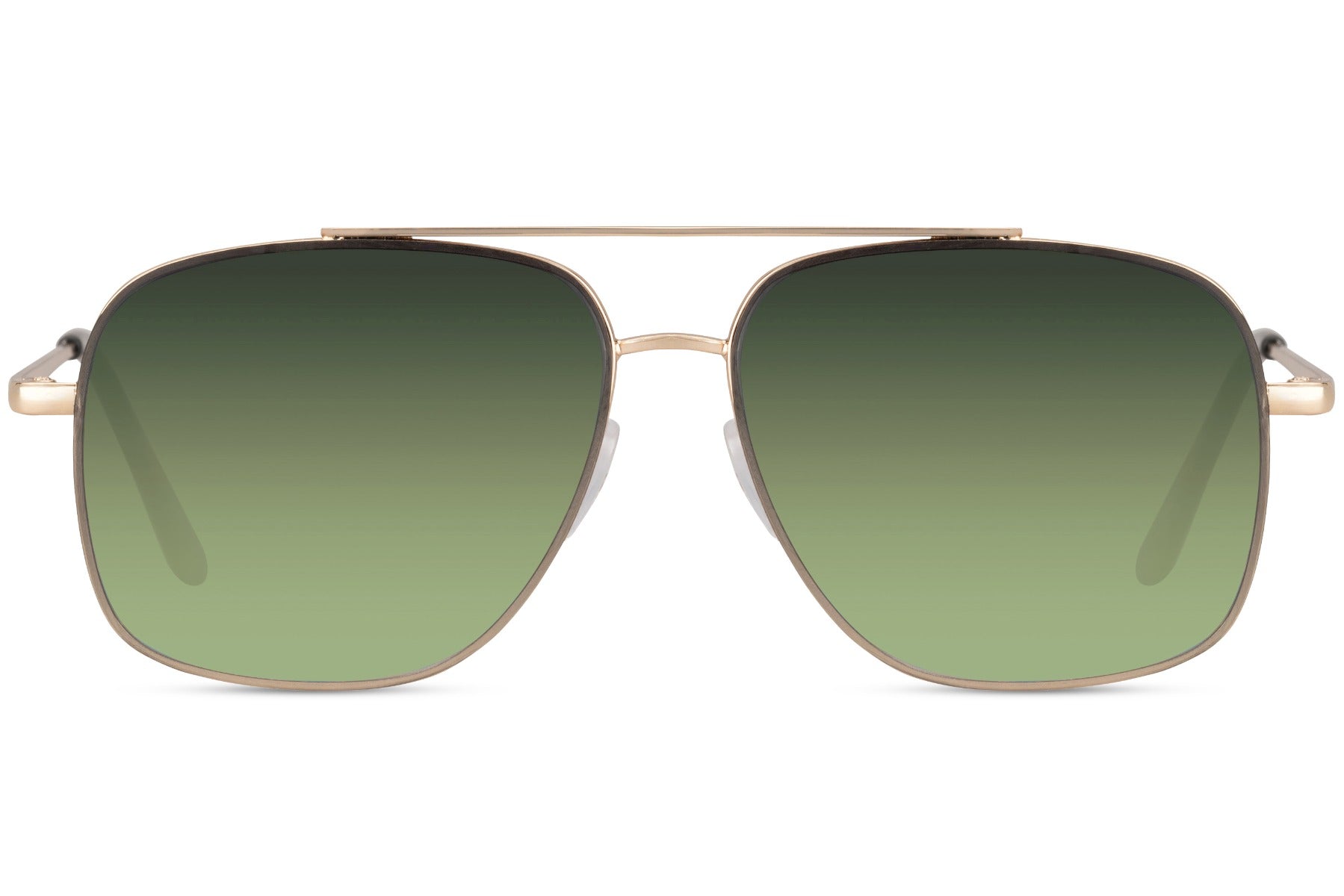 Green lens oversized aviator sunglasses with classic metal frame, ideal for outdoor wear and versatile outfits