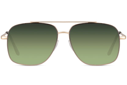 Green lens oversized aviator sunglasses with classic metal frame, ideal for outdoor wear and versatile outfits