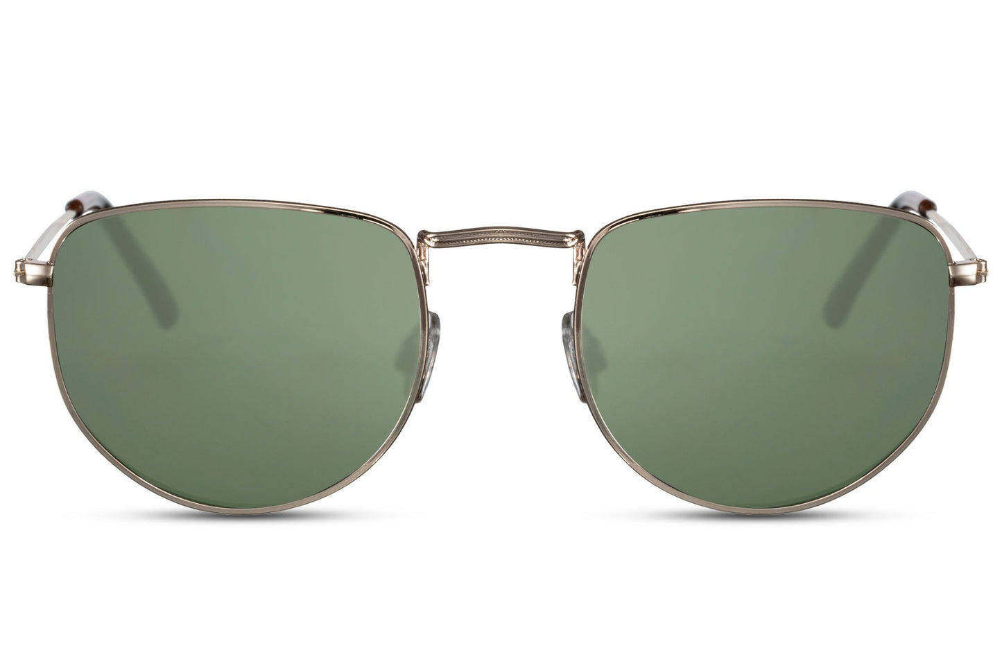 Green lens aviator pilot sunglasses with classic frame, suitable for outdoor use and everyday wear