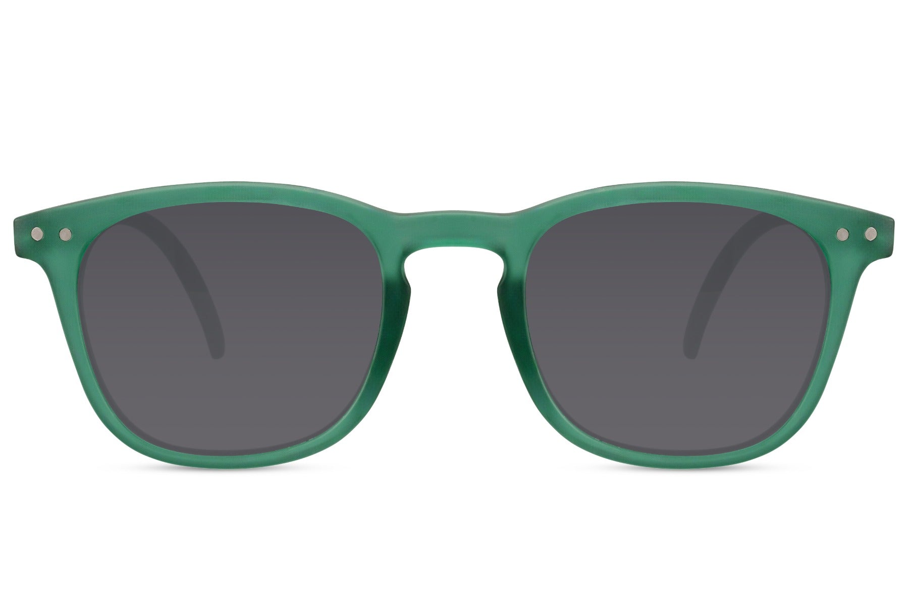 Green square sunglasses for kids with durable frame and dark lenses for holidays, playground and outdoor activities