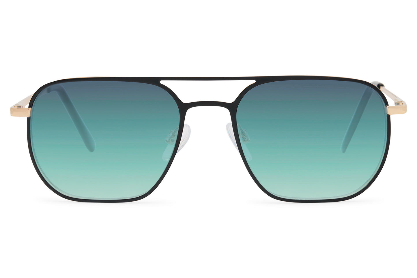 Green tinted aviator sunglasses inspired by vintage design, suitable for daily wear with a clean and timeless look