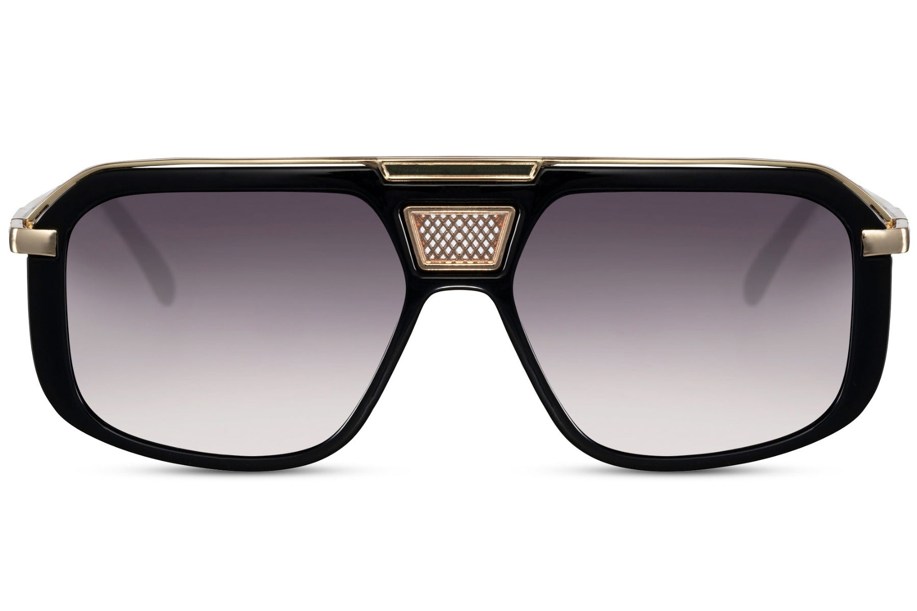 Grey gradient rectangular aviator sunglasses designed for everyday wear with a clean and stylish appearance