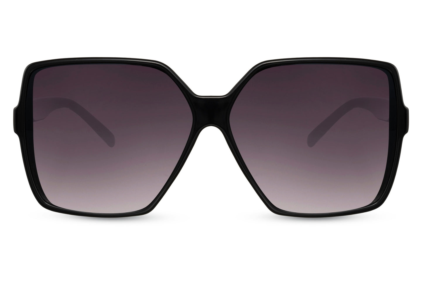 Large oversized sunglasses with dark lenses and bold structured frame, designed for confident everyday styling