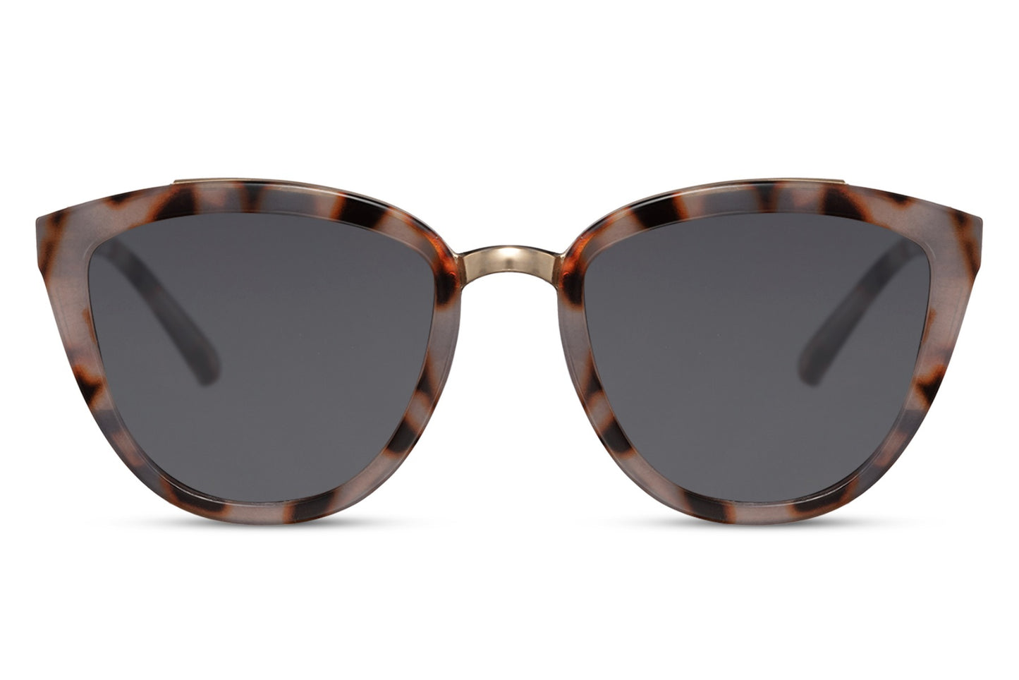 Leopard print cat eye sunglasses with tinted lenses and lightweight frame offering UV protection