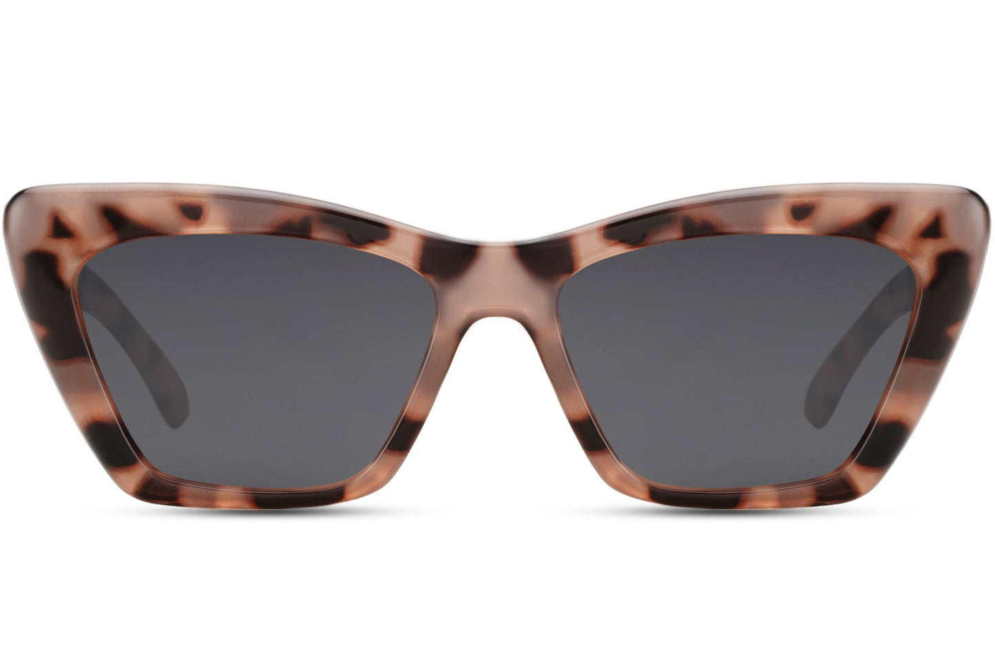 Cat eye sunglasses with soft stroke frame in brown leopard print design