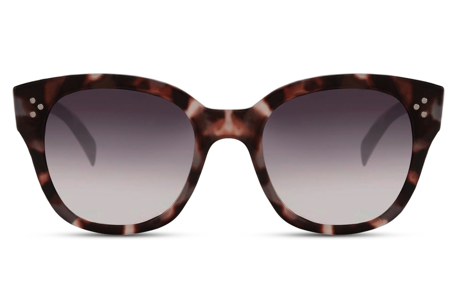 Leopard print oversized sunglasses with brown gradient lenses and bold frame, a statement eyewear piece for modern fashion and everyday UV protection