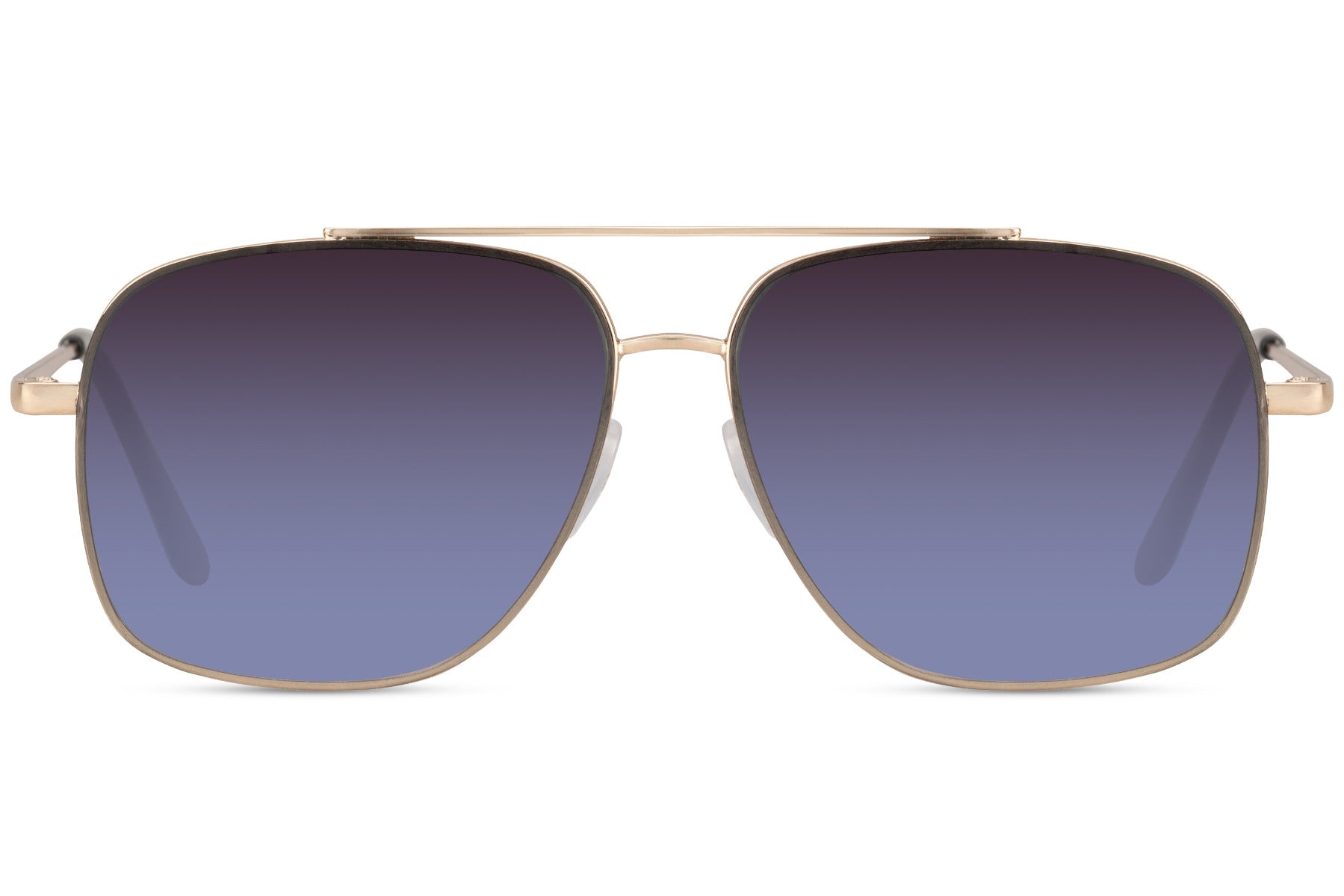 Light blue lens aviator sunglasses with oversized metal frame, offering a clean look for everyday use