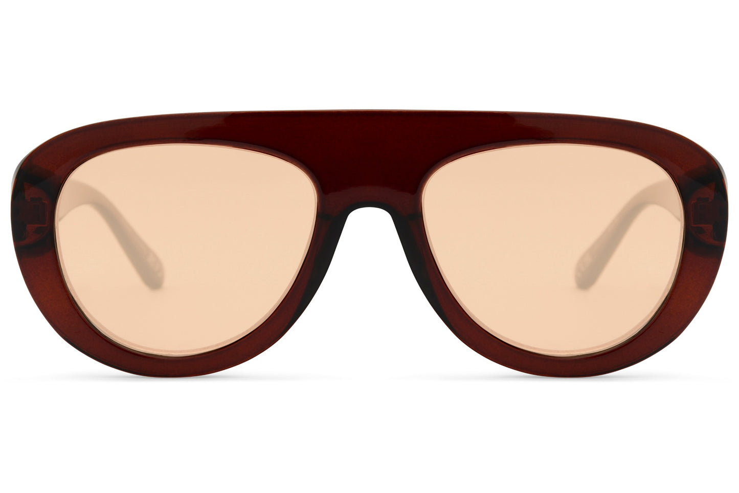 Light brown aviator sunglasses with a retro-modern style, suitable for versatile fashion looks