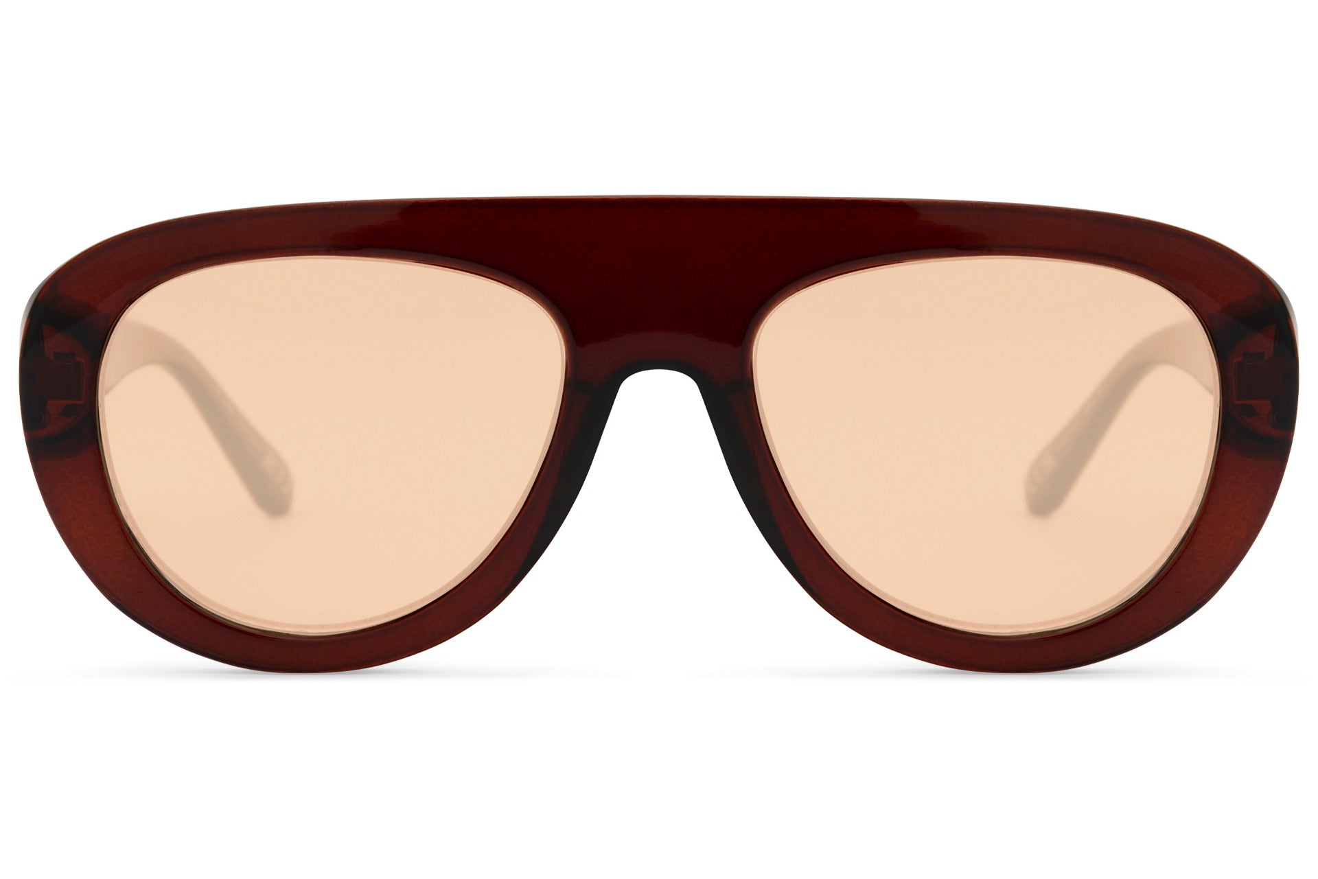Light brown aviator sunglasses with a retro-modern style, suitable for versatile fashion looks