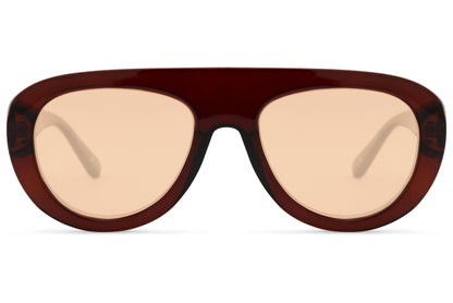 Light brown aviator sunglasses with a retro-modern style, suitable for versatile fashion looks