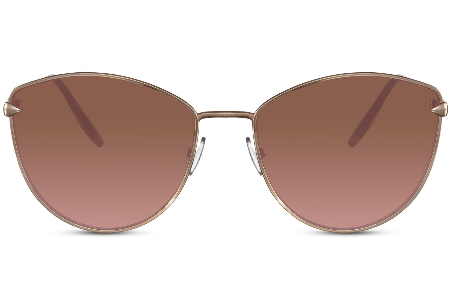Light brown cat eye sunglasses with a clean and stylish design suitable for daily use