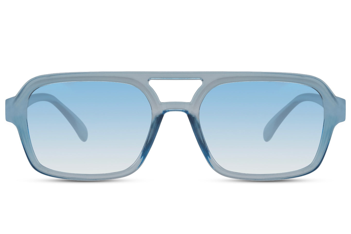 London retro aviator sunglasses with blue lenses and bold frame, combining vintage inspiration with a modern everyday look