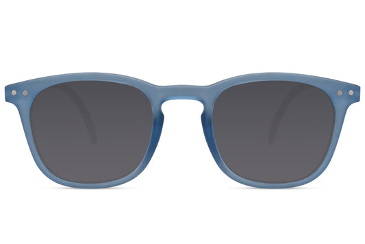 Unisex kids square sunglasses with blue frame and dark UV protection lenses for everyday outdoor wear