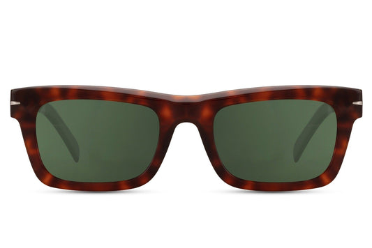 Luxury rectangle polarized sunglasses with tortoiseshell frame and green lenses by Sunglass Station, eco-friendly unisex eyewear designed for glare reduction and UV protection, available online with free shipping across the UK and Europe