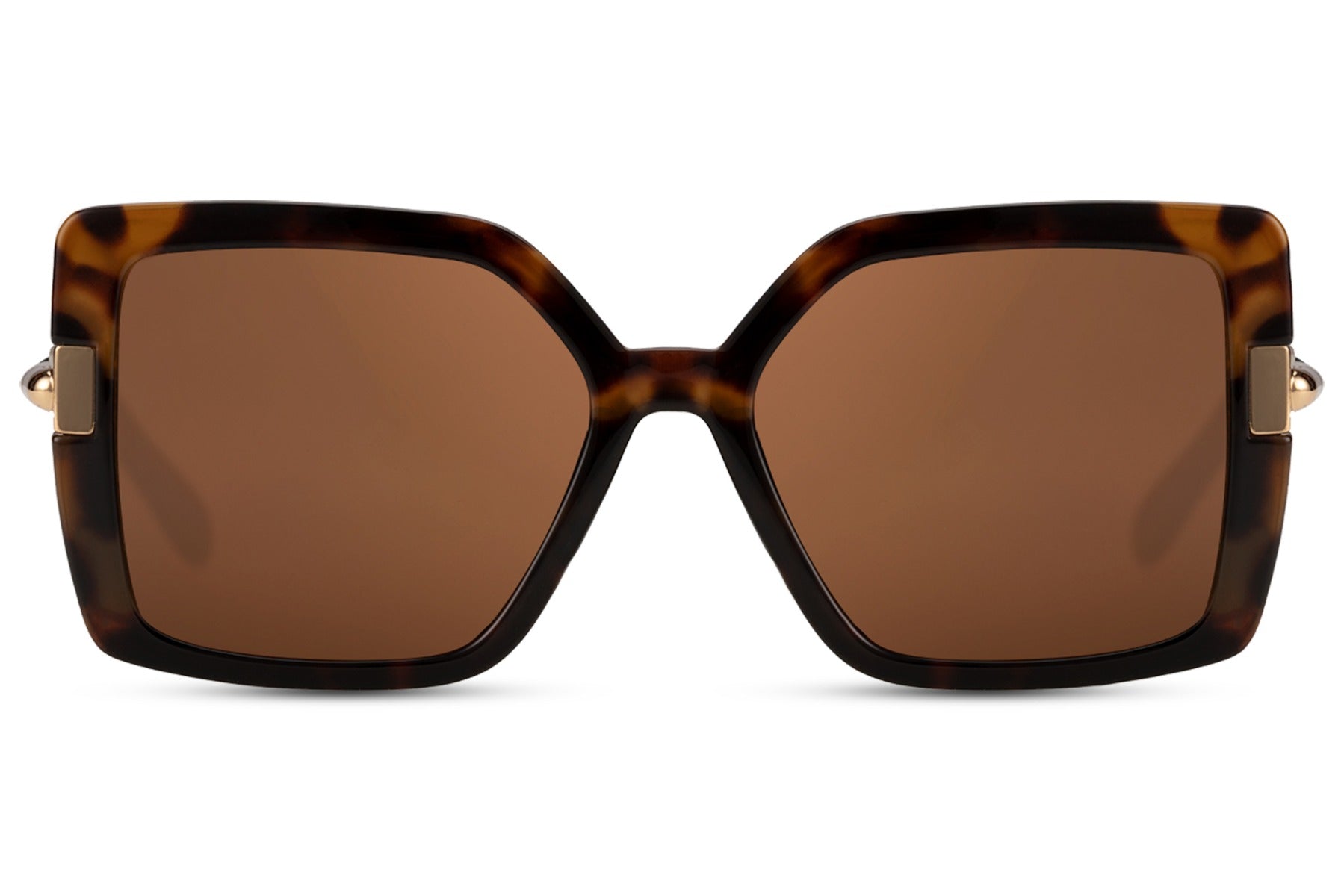 Madrid oversized sunglasses with brown frame and tinted lenses, bold eco friendly women sunglasses inspired by warm Spanish summer style, perfect for city walks, holidays and everyday wear