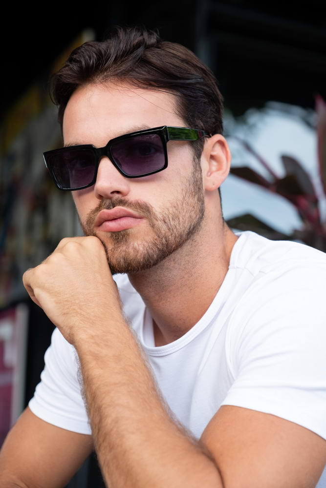 for casual cafe hoppings shop sunglass station men's rectangle sunglasses 