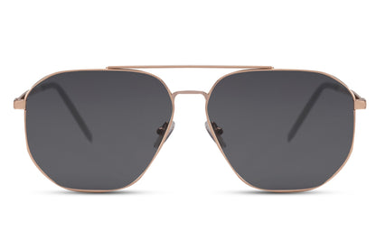 Metallic frame aviator sunglasses by Sunglass Station with dark lenses, designed for driving, outdoor use, and everyday wear with strong UV400 protection