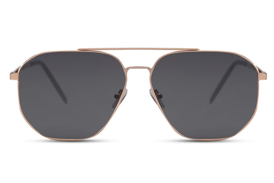 Metallic frame aviator sunglasses by Sunglass Station with dark lenses, designed for driving, outdoor use, and everyday wear with strong UV400 protection
