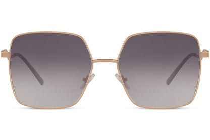 Oversized metal frame sunglasses with gold finish and gradient lenses, elegant UV400 sunglasses for women perfect for luxury summer outfits, travel and everyday wear