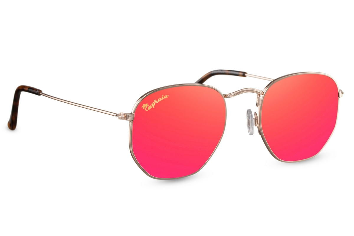 sunglass station metallic frame round sunglass with red lens perfect for day time outing in london streets