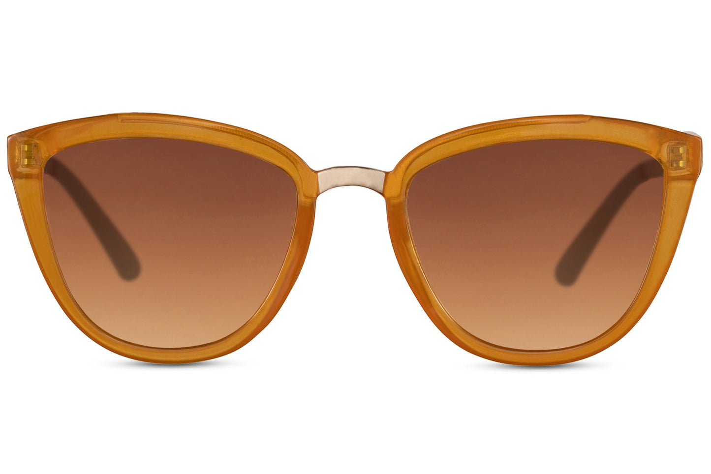Orange cat eye sunglasses with bold frame design and tinted lenses for a modern look