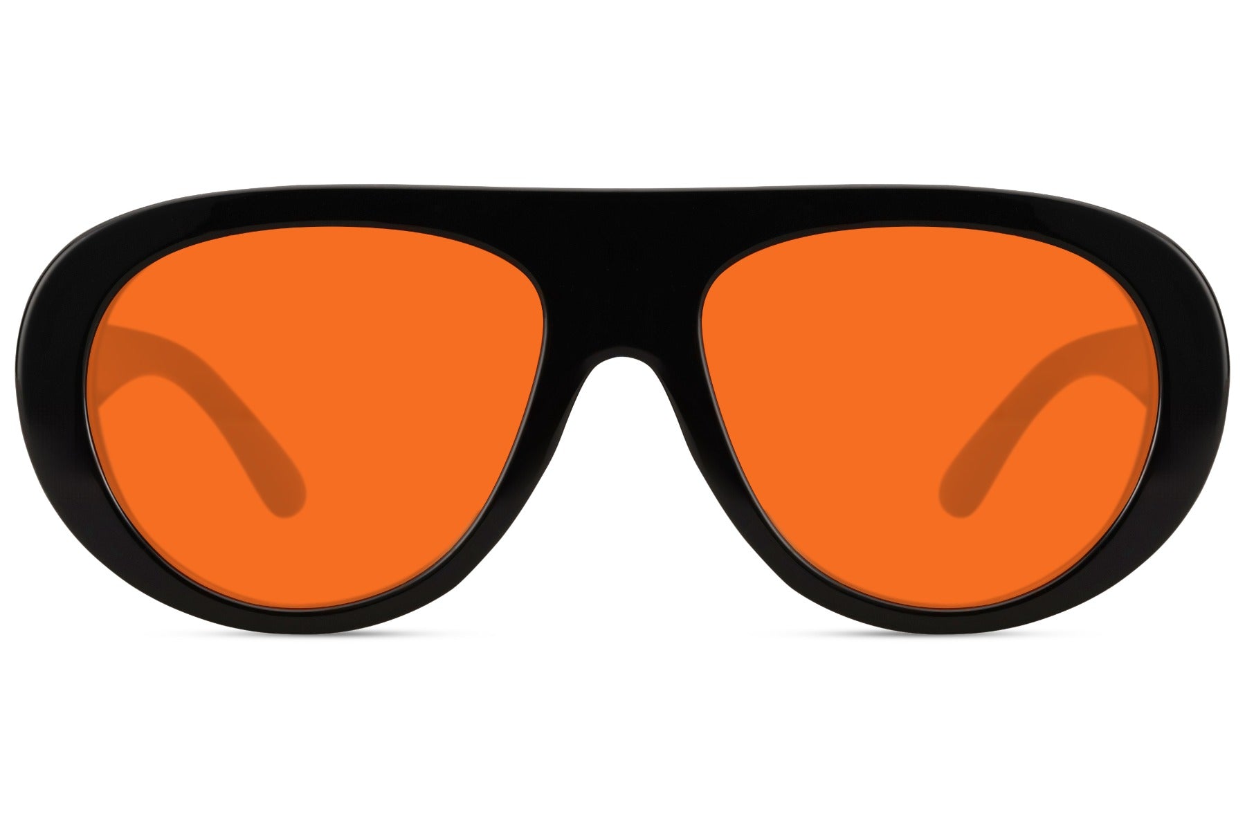 Orange lens aviator sunglasses designed for a bold and eye-catching fashion statement