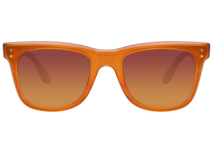 eco orange wayfarer sunglass perfect for barcelona summers