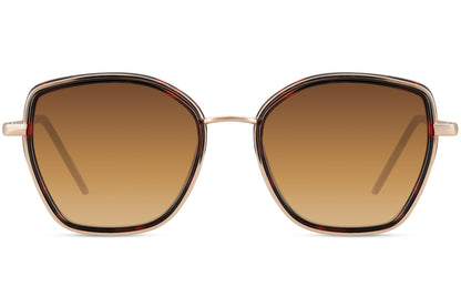 Oversized sunglasses with amber tinted lenses and sleek frame, stylish everyday sunglasses for women ideal for travel and urban wear