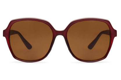 Oversized tinted sunglasses with blue lenses and large frame, adding a modern edge to casual and street style outfits