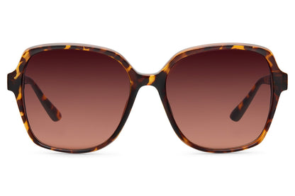 Oversized sunglasses with dark lenses and bold frame design, ideal for statement styling and reliable UV protection
