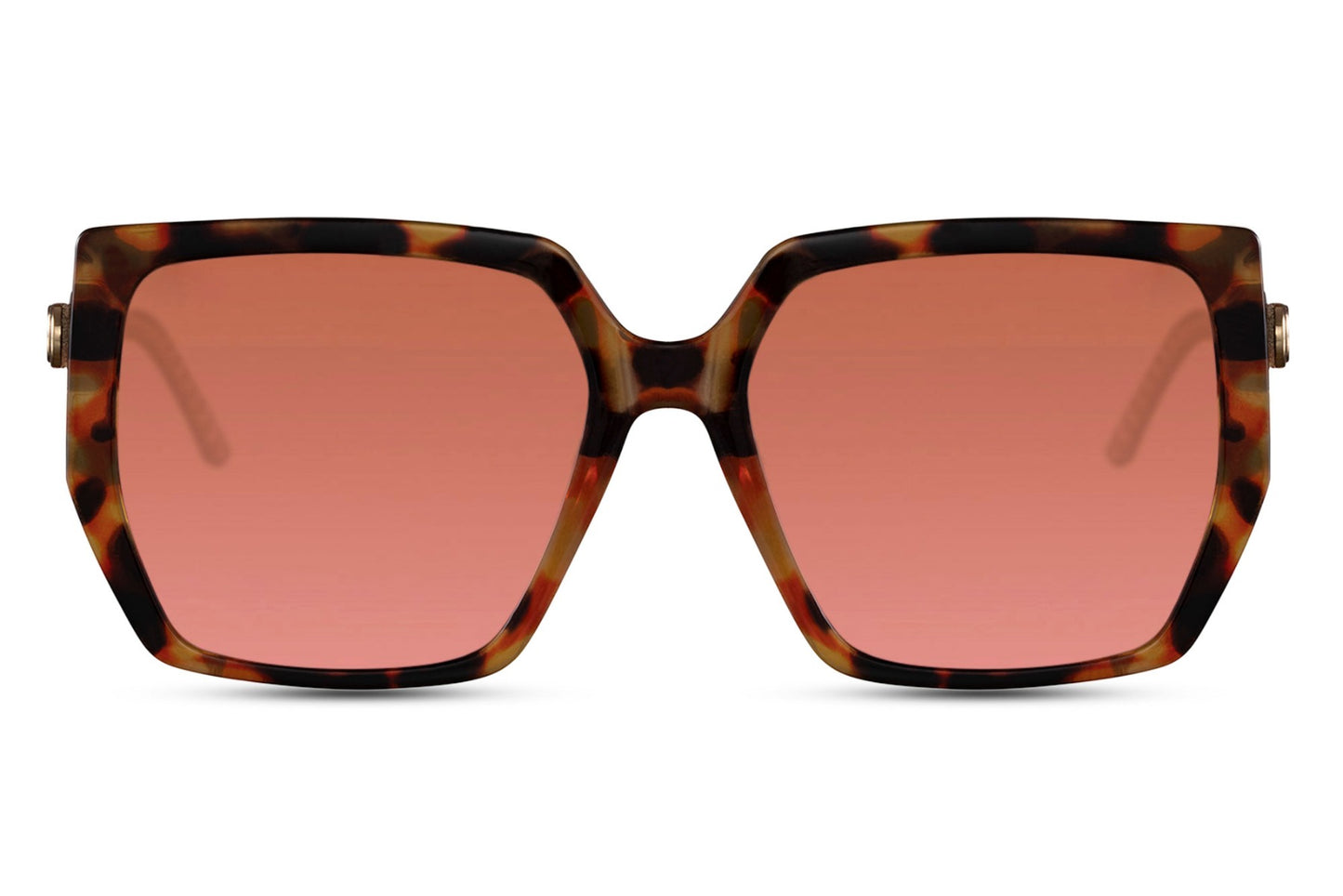 Oversized geometric sunglasses with brown tinted lenses and bold square frame, designed for statement styling and all-day comfort