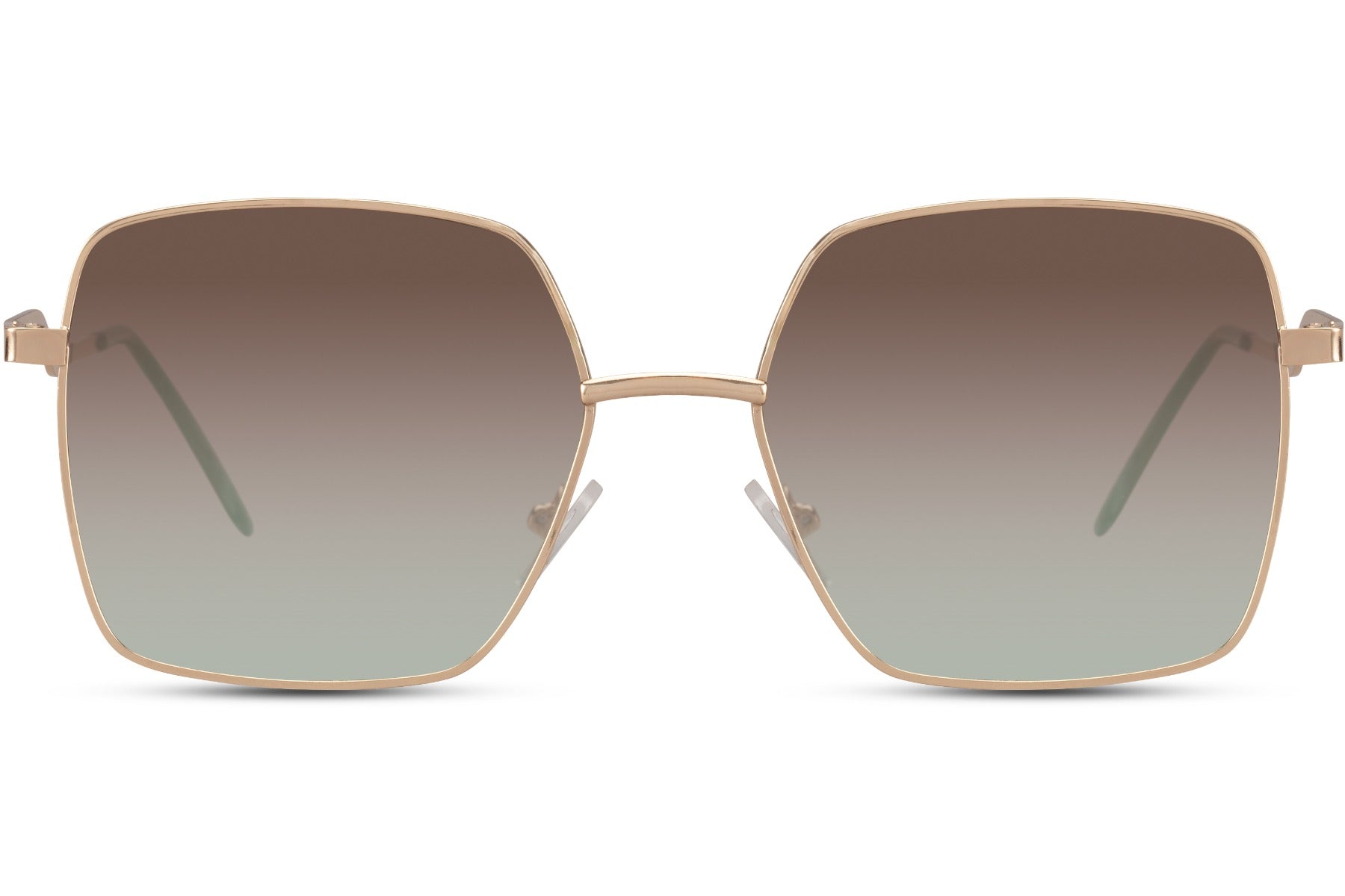 Metal frame oversized sunglasses with soft gradient lenses and sleek design, stylish women’s sunglasses for beach holidays, brunch outfits and modern fashion looks
