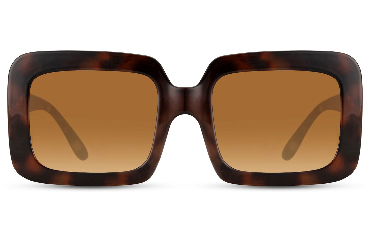 Oversized rectangle sunglasses with animal print frame and gradient lenses by Sunglass Station, bold women’s eyewear for fashion styling