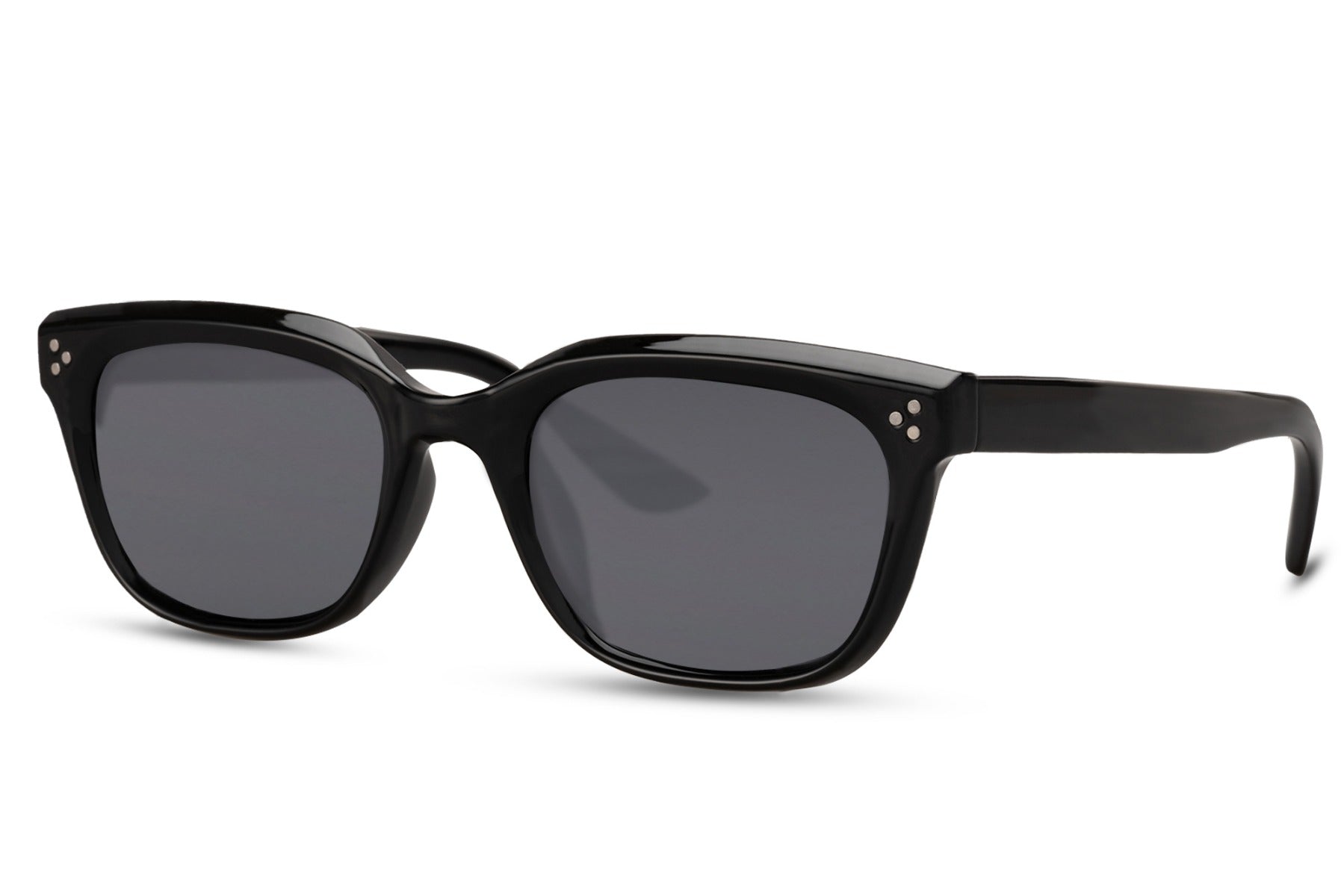 Oversized rectangle sunglasses with black frame by Sunglass Station, contemporary unisex eyewear with a bold and comfortable fit