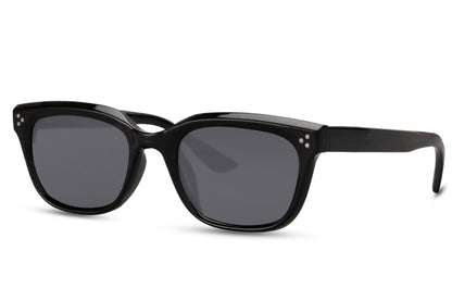 Oversized rectangle sunglasses with black frame by Sunglass Station, contemporary unisex eyewear with a bold and comfortable fit