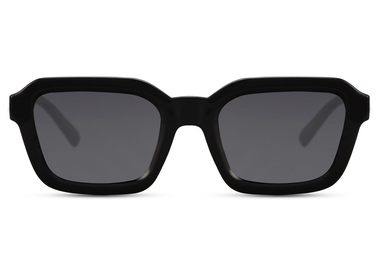 Black oversized rectangle sunglasses for men and women by Sunglass Station, sleek bold design with durable lenses for everyday wear