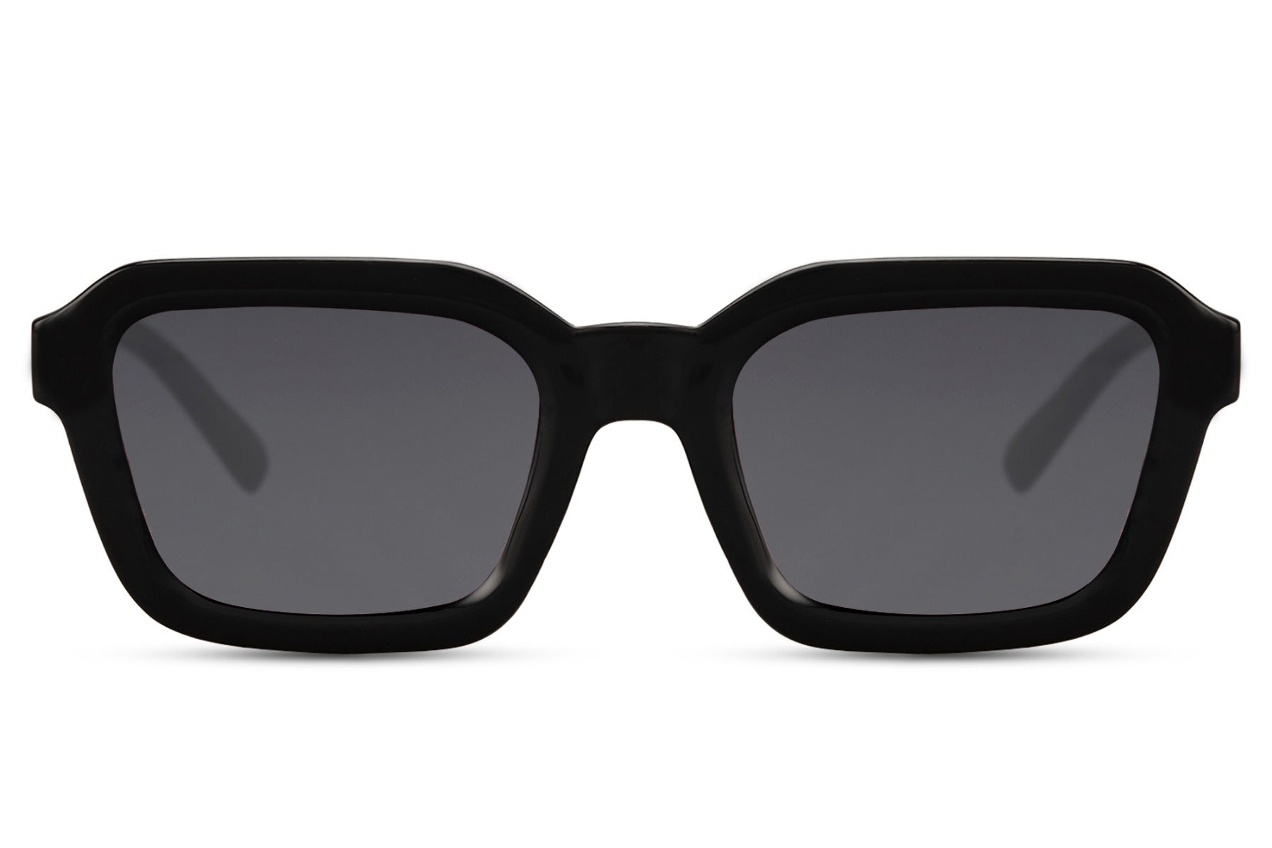 Black oversized rectangle sunglasses for men and women by Sunglass Station, sleek bold design with durable lenses for everyday wear